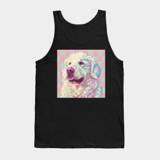 70s Kuvasz Vibes: Pastel Pup Parade Tank Top